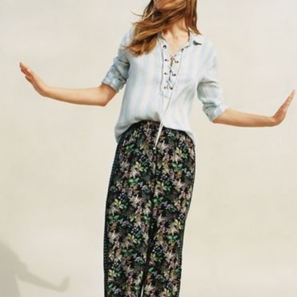 Anthropologie Rails Striped Lace-Up Shirt new - Picture 9 of 10